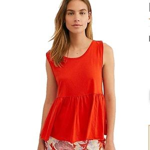 ❤️Free People Summer Orange Top